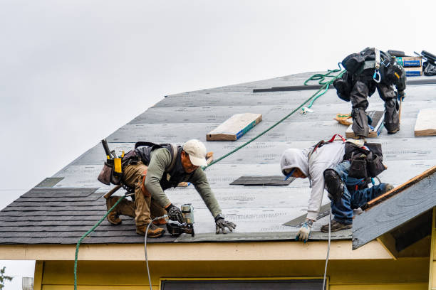 Professional Gutter Installation technician working in Moscow, IA